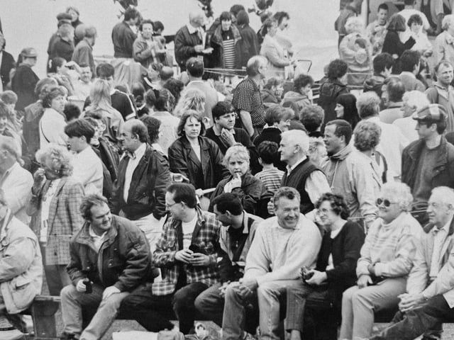 Big crowds at Markinch Highland Games in 1996. The picture was taken by a staff photographer from the Glenrothes Gazette.
