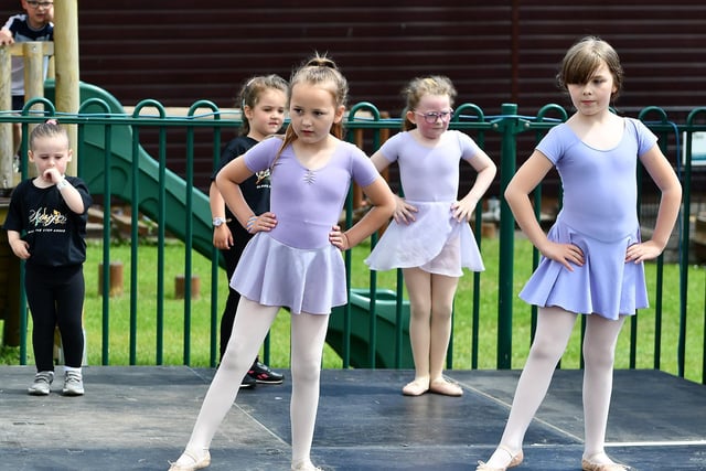 Youngsters from Stages Dance School set for their performance.