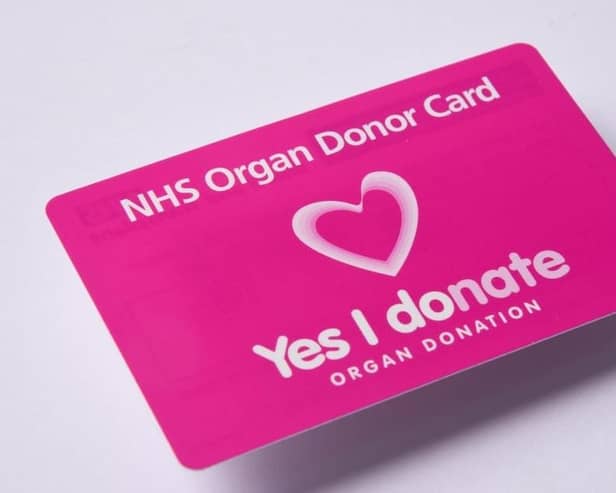 Organ donor card