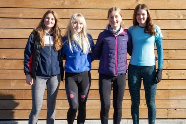 Maddy, Ruby, Libby and Katie - East Fife Triathlon Club's young female coaches and activators