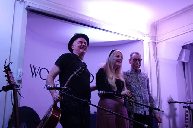 Cash Back In  Fife, Woodside Hotel, Aberdour - songwriters' circle with Dean Owens, Hannah Rose Platt and Rab Noakes (PIc: Cath Ruane)