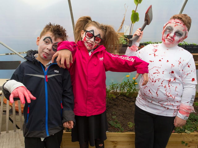 Finlay Allan, from Denbeath, Mikaela Alan, from Denbeath, and Liam Hunter, from Buckhaven, at the CLEAR open day in 2014.
