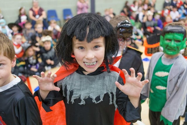 Tayport Primary Pupils held a Halloween competition at the school in 2015.  Pictured: Neevah Thompson