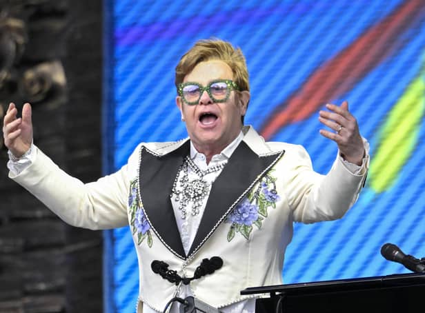: Elton John performs on stage at Hyde Park (Photo by Gareth Cattermole/Getty Images)