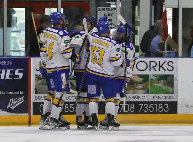 Flyers celebrate their recent win over Dundee (Pic: Derek Black)