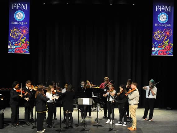 Kirkcaldy High School String Ensemble play at the Adam Smith Theatre in the Fife Festival of Music 2024.  (Pics: Fife Photo Agency)