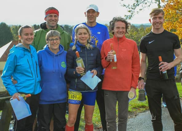 Fife Athletic Club's prizewinners from the Path of Condie Half Marathon