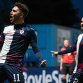Will Raith Rovers players be celebrating victory at Kilmarnock this afternoon (Pic by Mark Scates/SNS Group)