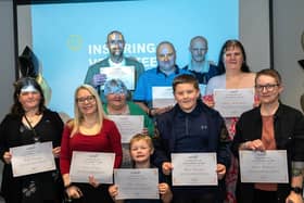 Winners of the 'committed to volunteering' awards
