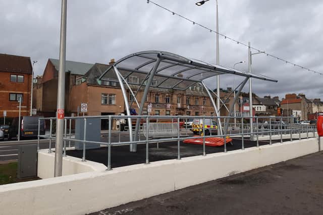The new raised viewing platforms on Kirkcaldy's waterfront are almost complete