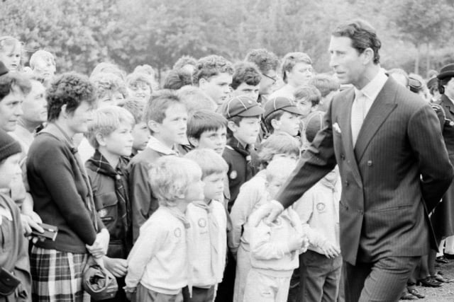 Prince Charles on a visit to Fife in 1988