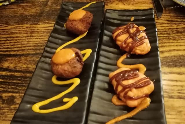 Starters from the taster menu at Dhoom, Dunfermline (Pic: Cath Ruane)
