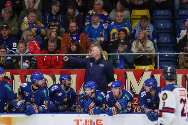 Tom Coolen on the bench at Fife Ice Arena (Pic: Jillian McFarlane)