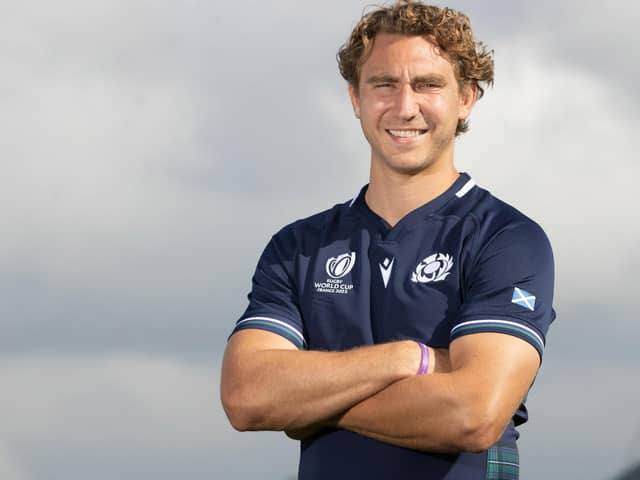 Scotland captain Jamie Ritchie at their Rugby World Cup squad announcement at South Queensferry in August (Pic: Craig Williamson/SNS Group/SRU)
