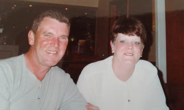 Colin, who died in February 2017 on his 62nd birthday, is pictured with wife Joan.