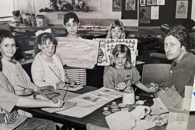 Arty fun for these youngsters at Glenwood’s Playscheme in 2004.