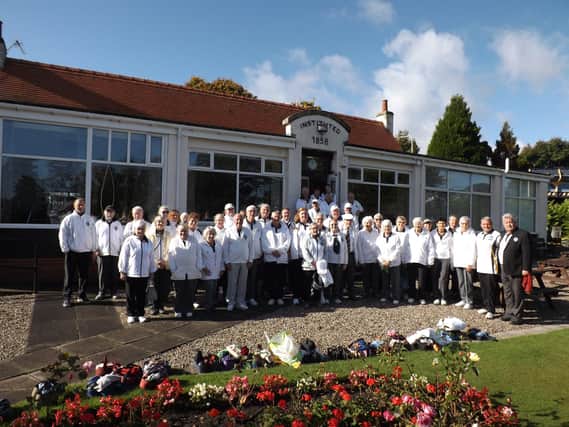 Kirkcaldy Bowling Club members pictured at the closing day celebrations on Saturday afternoon