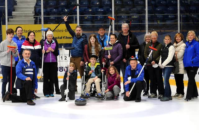Coaches and beginners gathered at Fife Ice Arena to celebrate National Curling Day with an introduction to the sport (pictures by Fife Photo Agency)