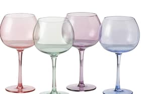 Wilko Pastel Iridescent Gin Glass four Pack