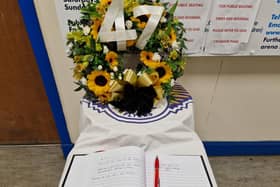 Fans queued to sign a book of condolence at Fife Ice Arena (Pic: Fife Free Press)