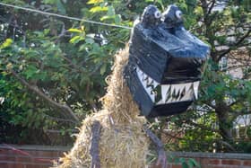 Dinosaur from the 2019 Kinghorn in Bloom Scarecrow Trail