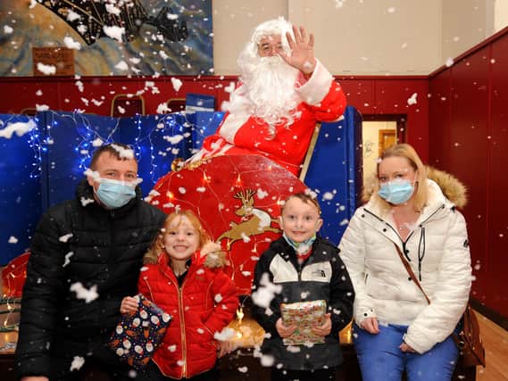 Families were able to book free tickets to meet Santa at the Linton Lane Centre on Sunday.  Pic: Fife Photo Agency