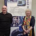 Claire Baker MSP with Malcolm Dick, Director GS Brown Precision Engineers
