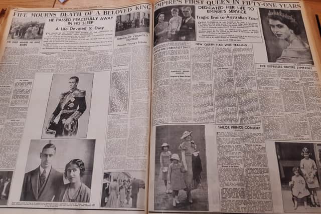 The Fife Free :Press coverage of the death of King George VI