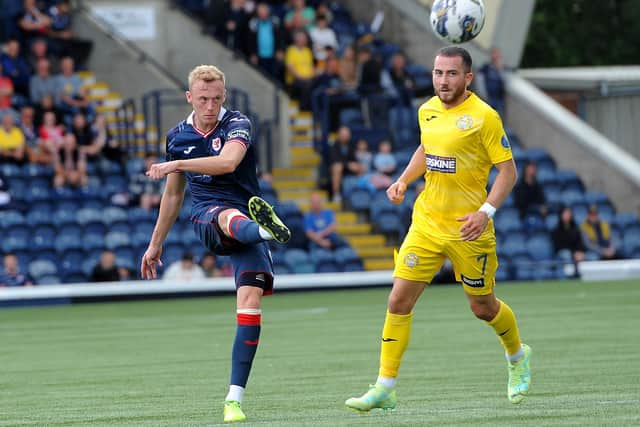 Ross Millen making a clearance for Raith Rovers at home to Greenock Morton on Saturday (Pic: Fife Photo Agency)
