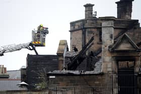 Fire crews working at height at the Kitty's fire (Pic: Fife Photo Agency)
