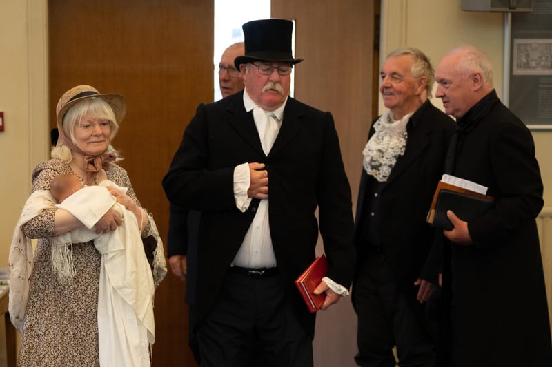 Members of the Auld Kirk Players, Friends of the Auld Kirk, Kirkcaldy Civic Society, Fife Opera, Kirkcaldy Gilbert and Sullivan Society and Kirkcaldy Orchestral Society all took part in the re-enactment