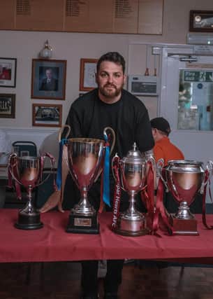 Sean Simpson with cups (Pic Mairi Claire Photography)