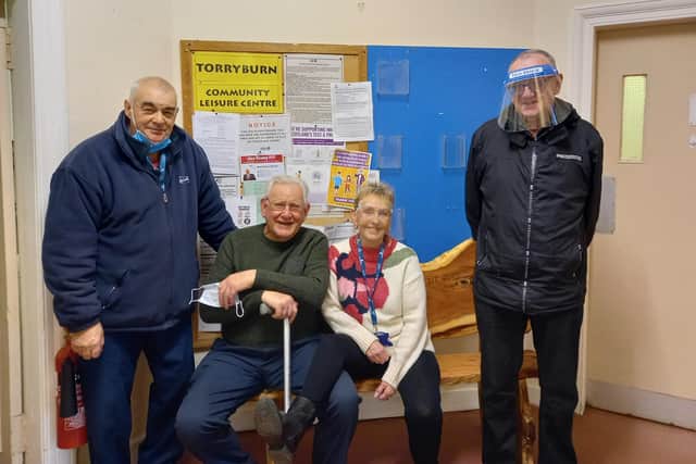 LinkLiving Older Person’s Service social cafes volunteers, from left to right, Andrew Targett, Robbie Gallagher, Hanna Kelly, and Alex Batchelor.