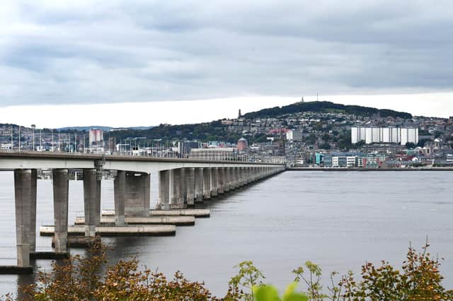 Tay road bridge, view of Dundee from Fife (Photo: John Devlin).