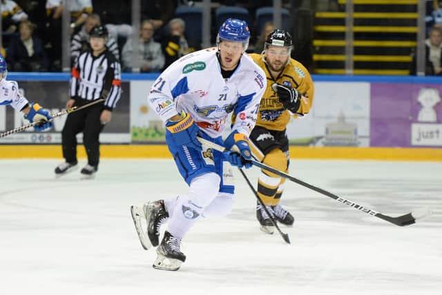 MIkael Johansson icing for Fife Flyers in win over Nottingham