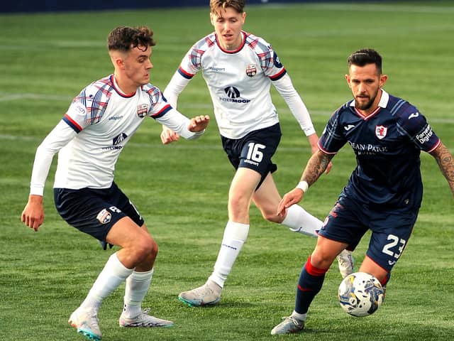 Dylan Easton  on the ball during Raith Rovers' 3-1 SPFL Trust trophy fourth-round win at home to Montrose on Saturday (Pic: Fife Photo Agency)