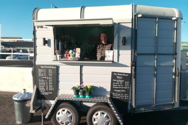 Paul Armour at his converted horsebox on Kirkcaldy's waterfront