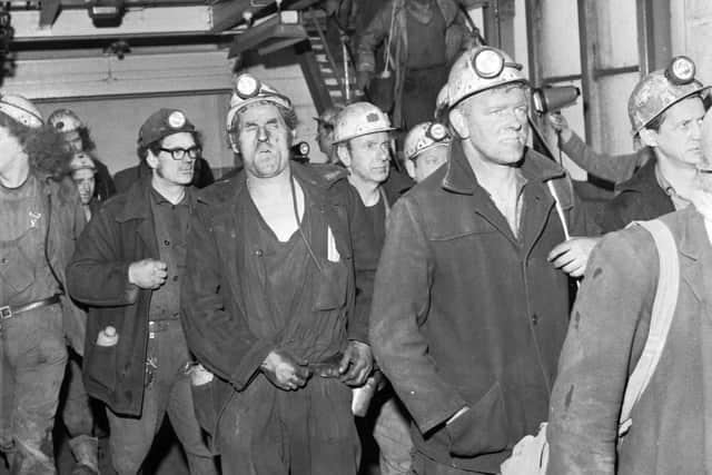 The mines' rescue team at the Seafield colliery disaster in May 1973.
