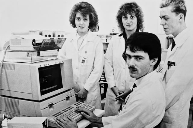 Hughes Microelectronics factory in Glenrothes often featured in the pages of the Glenrothes Gazette. This photo dates from 1988 but, sadly, has no details attached - maybe you recognise some of the staff members?