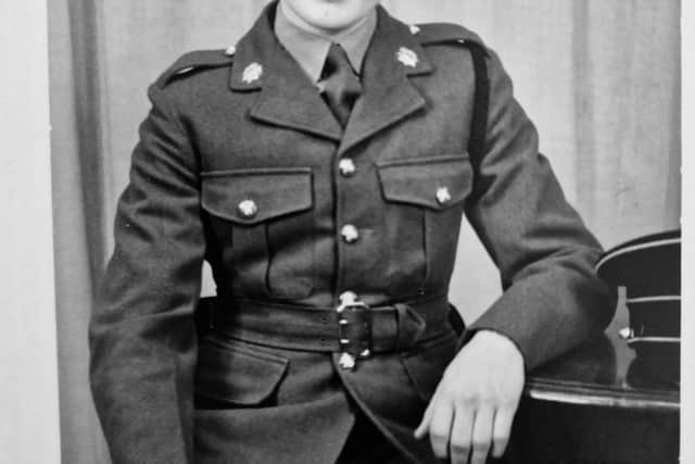 A young Peter Shields serving with the RCT