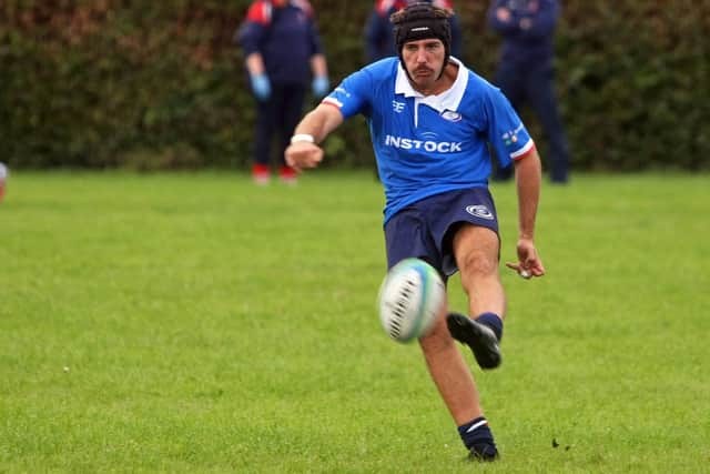 Jo Dewar kicks for touch for Kirkcaldy