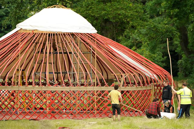 Building the big tents at Big Tent 2012!