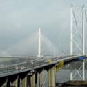 Forth Road Bridge: Diversions put in place as road works close bridge for the next three days. Picture: Lisa Ferguson