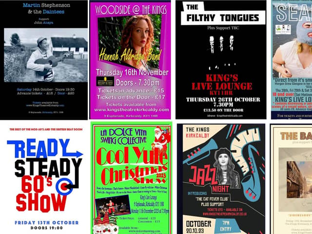 Posters for forthcoming shows at the Kings Theatre in Kirkcaldy (Pic: Submitted)