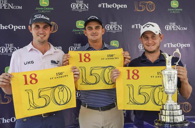 J.T. Poston, Christiaan Bezuidenhout and Emiliano Grillo qualified for The Open fro the John Deere Classic. Pic by Meg McLaughlin/R&A/R&A via Getty Images