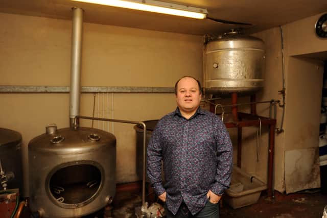 New owner Jon Stanley in the brewery. Pic: Fife Photo Agency