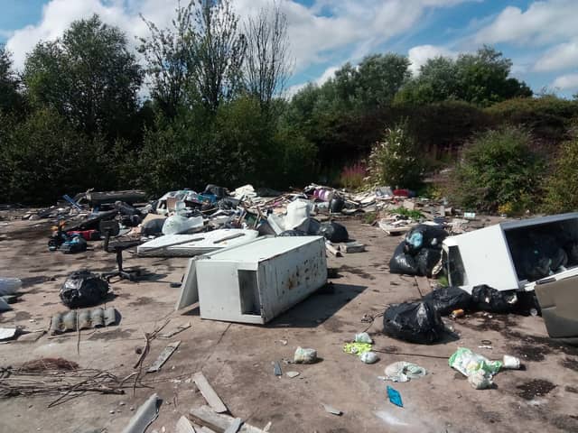 Fly-tipping at Mitchelston Industrial Estate, Kirkcaldy which was cleared up and the site redeveloped (Pic: Fife Free Press)