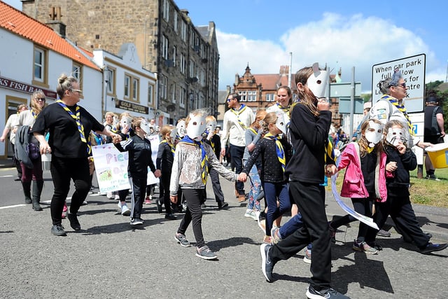 Behind the masks ... (Pic:  Fife Photo Agency)