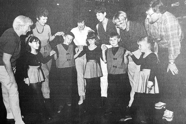 Kirkcaldy Amateur Dramatic Society invited youngsters from St Marie dancing School to join in at the rehearsals for its 1997 production 'Dancing at Lughnasa'. 
