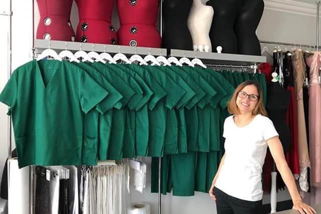 NHS Scotland For The Love of Scrubs was started by Kirkcaldy bridal wear designer Mirka. She and her team of 400 volunteers made over 15,000 sets of scrubs for healthcare workers. Now Mirka and her daughter Maja have been nominated, along with others, for an award.